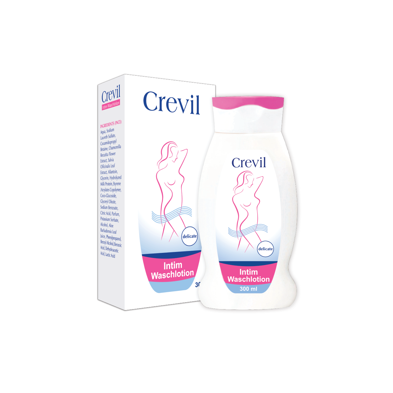 DUNG DỊCH VỆ SINH PHỤ NỮ – CREVIL INTIM WASCHLOTION 300ML